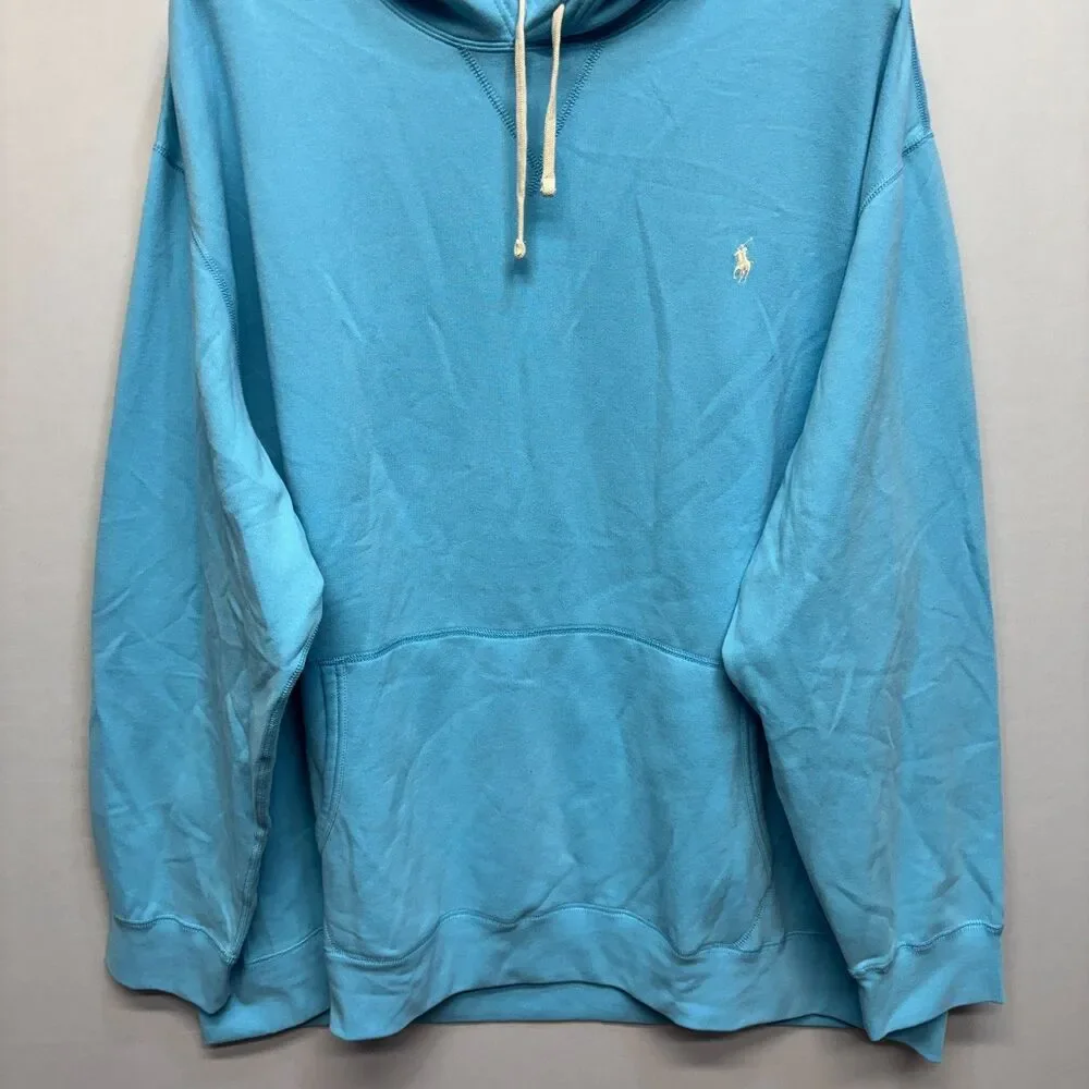Polo Ralph Lauren Men Pullover Hoodie Size 5XB 5X Big Light Blue D118 -4